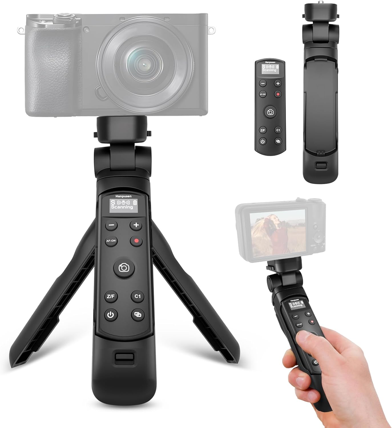 Sony Camera Zv-E10 - Tripod Grip Nirkabel dengan Layar OLED