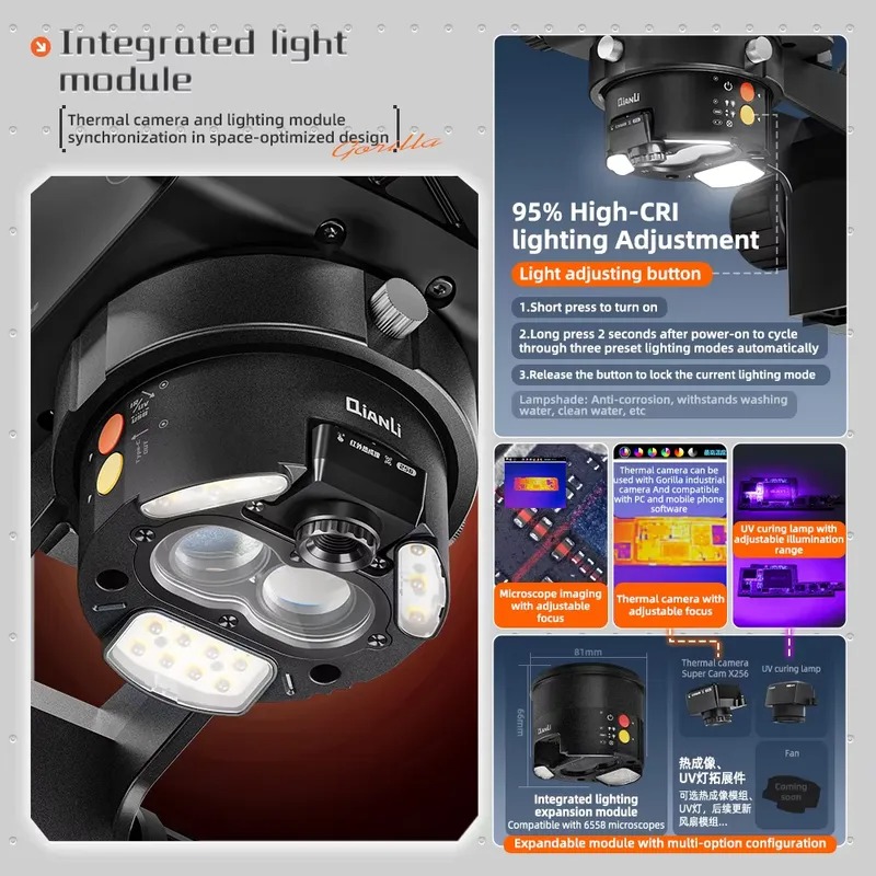 Mikroskop Trinokuler Qianli 65 - Electronics Repairs ulasan dan harga