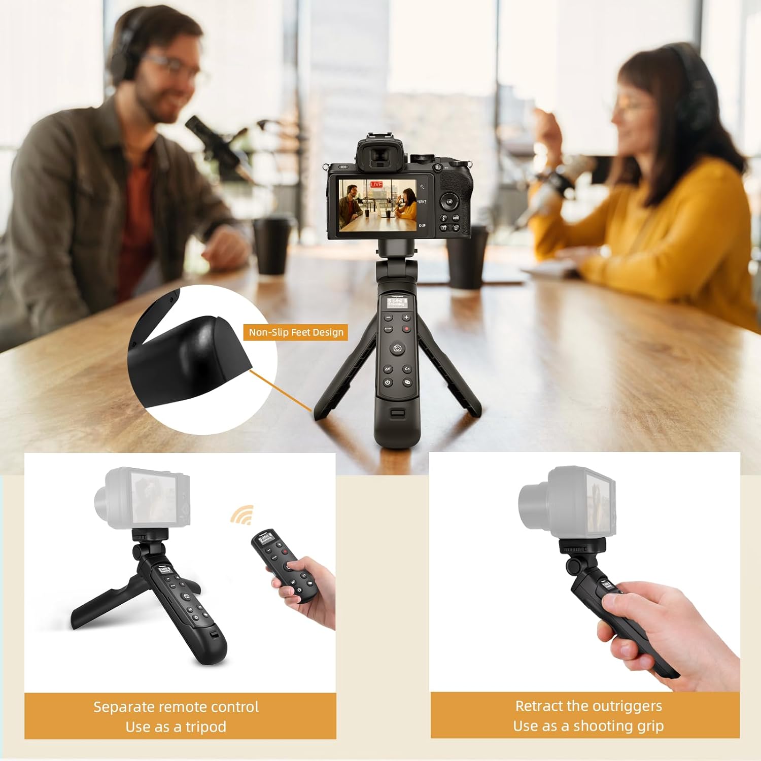 Tripod Grip Nirkabel dengan La - Sony Camera Zv-E10 ulasan dan harga